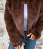 Women's Imitation Fur Turtleneck Zipper Jacket