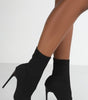 Women's High-heel Point-toe Knitted Stretch Boots