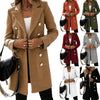 Zweireihiger Wollmantel - Damen Herbst/Winter Jacke