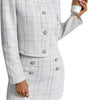 Women's Fashion Plaid Button Jacket