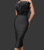 Tube Top Feather Stretch Slim Fit Bandage One-piece Dress