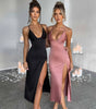Deep V-neck Backless Bodycon Spaghetti Strap Party Dress