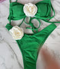 Tube Top 3D Flower Bra Briefs