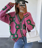 Lockere Strickjacke mit Fledermausärmeln
