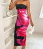 Slim Slit Tube Long Dress Summer Sexy Pint Party Beach Dresses Women's Clothing