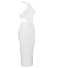 Halter Mini Dress Slim Long Evening Gown