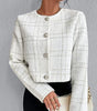 Women's Fashion Plaid Button Jacket