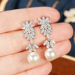 Wedding Dress Earrings Super Shiny Pearl