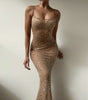 Lady Fashion Suspenders Mermaid Dress