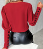 Fashion V-Neck Long Sleeve Blouse