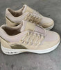 Lace Up Sneakers Women Wedge Heel Running Sports Shoes