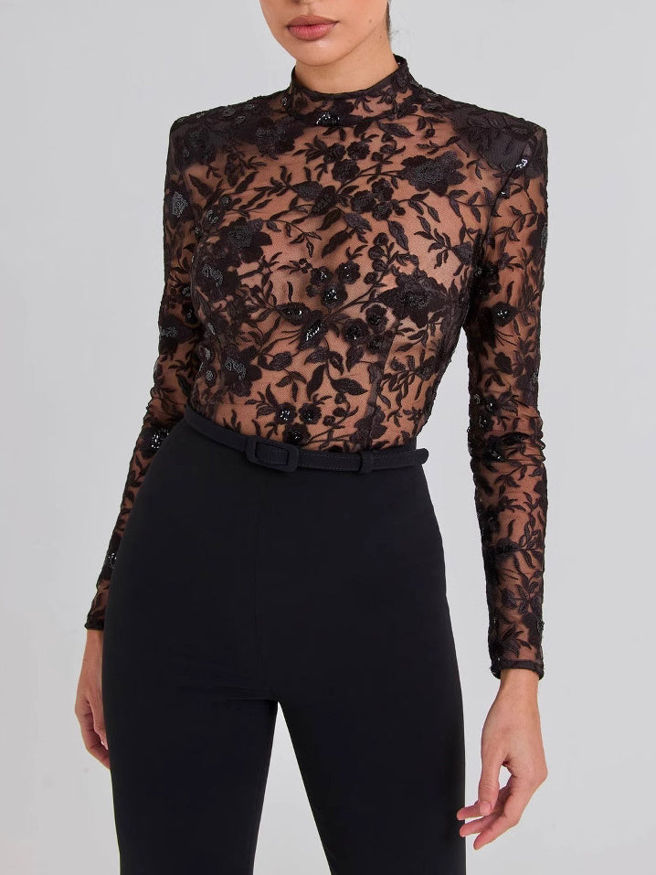Eclipse Sheer Lace Jumpsuit