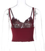 Women's Bow Camisole Backless Tank Waist Trimming Wave Edge Bandeau Sling Top