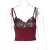 Women's Bow Camisole Backless Tank Waist Trimming Wave Edge Bandeau Sling Top