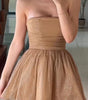 Sequined Tube Top Slimming Bow Evening Dress