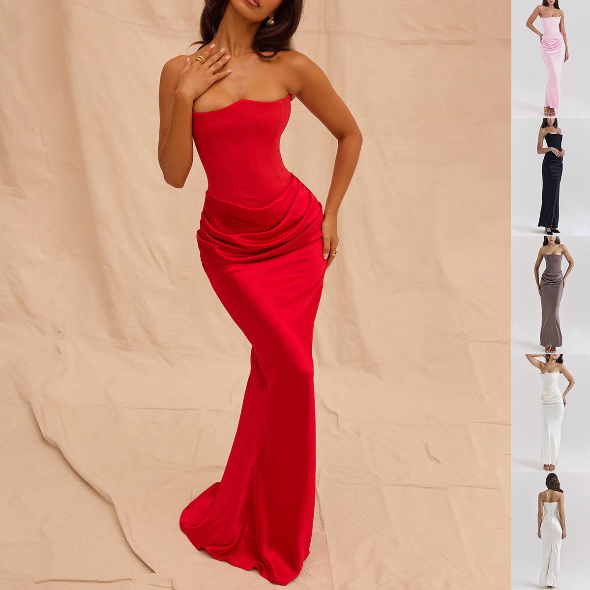 Slim Tube Top Dress – Sexy Backless Bandeau.