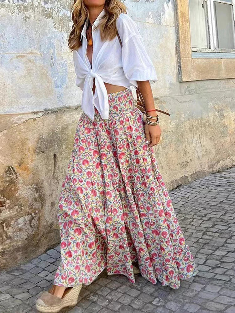 Aurora Floral Maxi Skirt