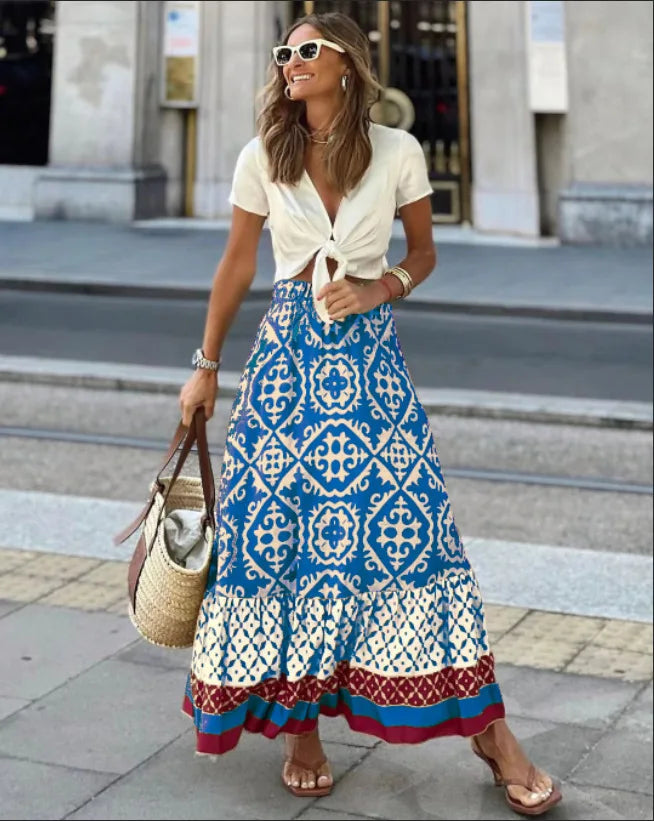 Freya Boho Maxi Skirt