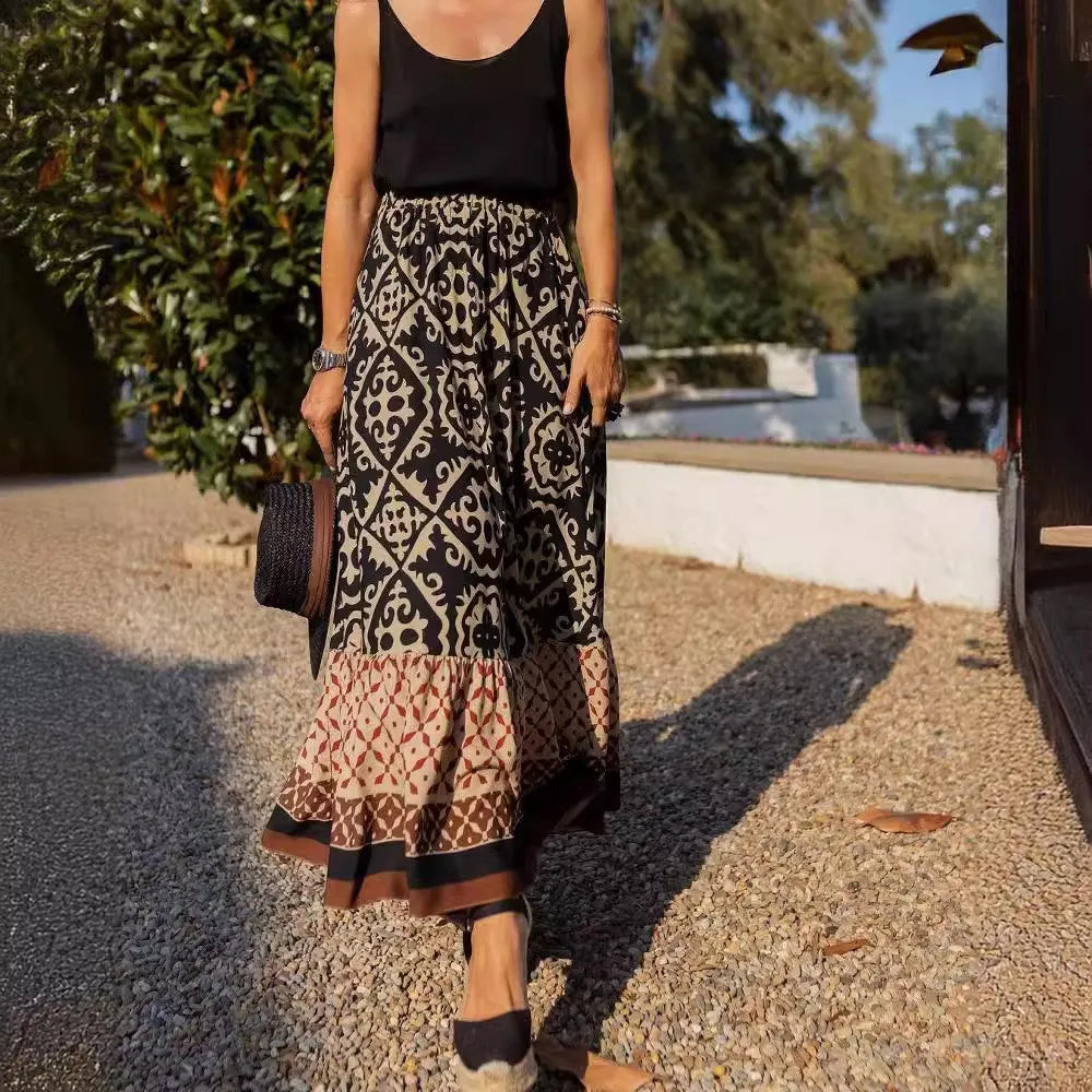 Freya Boho Maxi Skirt