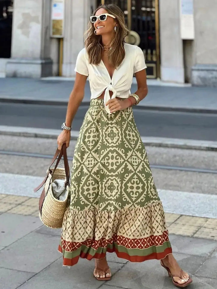 Freya Boho Maxi Skirt