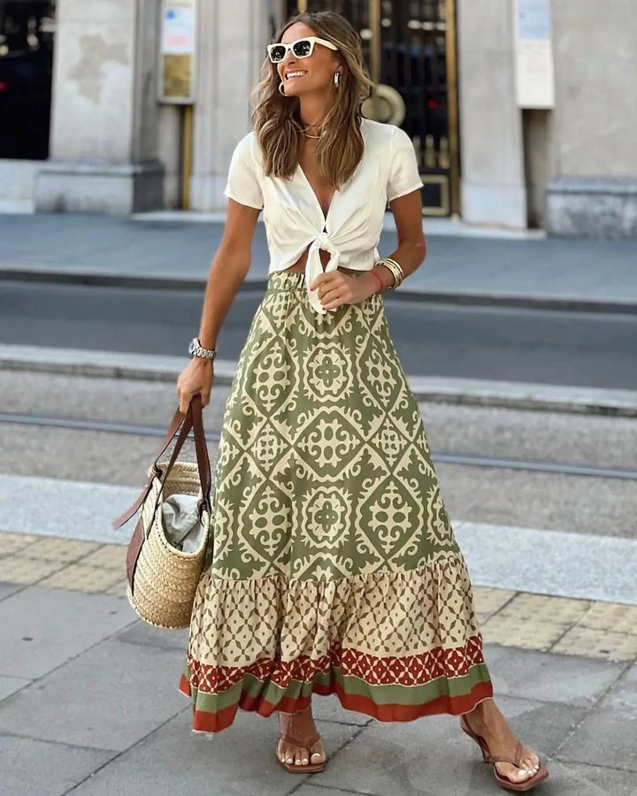 Freya Boho Maxi Skirt