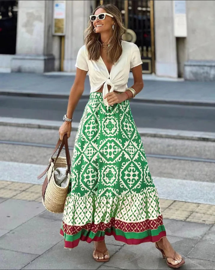 Freya Boho Maxi Skirt