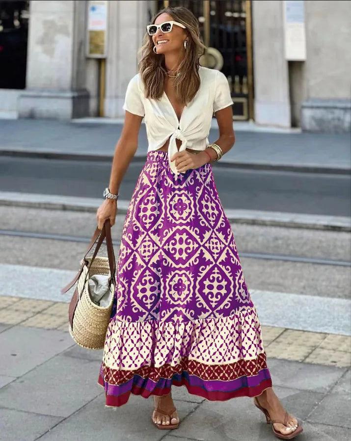 Freya Boho Maxi Skirt