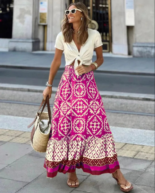 Freya Boho Maxi Skirt