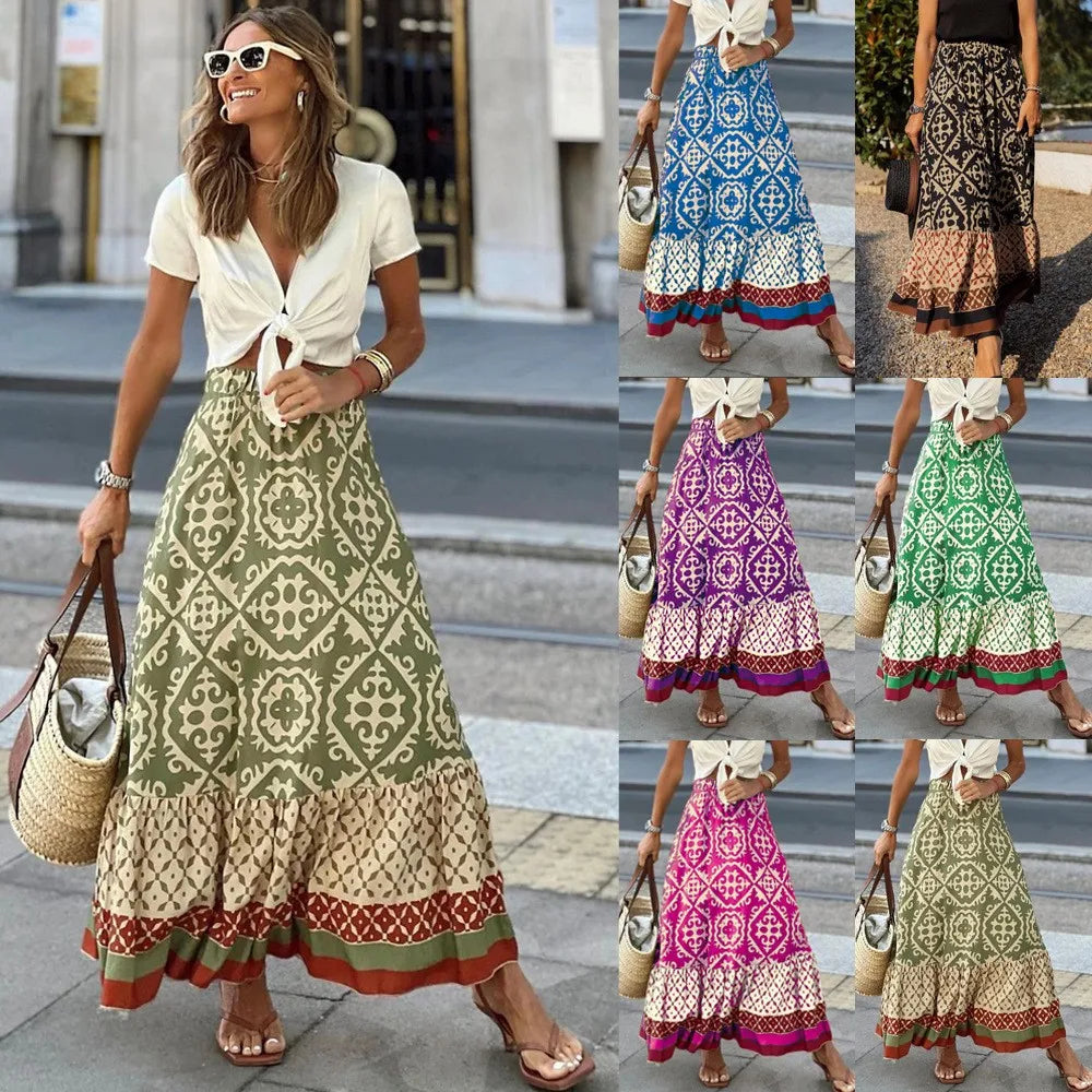 Freya Boho Maxi Skirt
