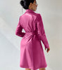 PU Long Sleeve Jacket Women's Slim Fit Long Trench Coat
