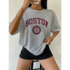 Boston USA City Printed Womans Short T-shirt
