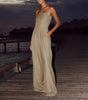 Rückenfreier Jumpsuit mit weitem Bein und Tube-Top