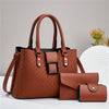 Three-Piece Textured Women's Crossbody Bag Set