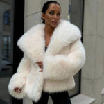 Women's Fluffy Casual Fox Fur Jacket Women's Clothing