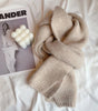All-match Knitted Scarf For Women Pure Color Warm Keeping Small Scarf