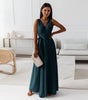 Women's Clothing Solid Color And V-neck Formal Dress