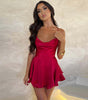 Sexy Satin Suspender Dress - Backless Lace-Up A-Line