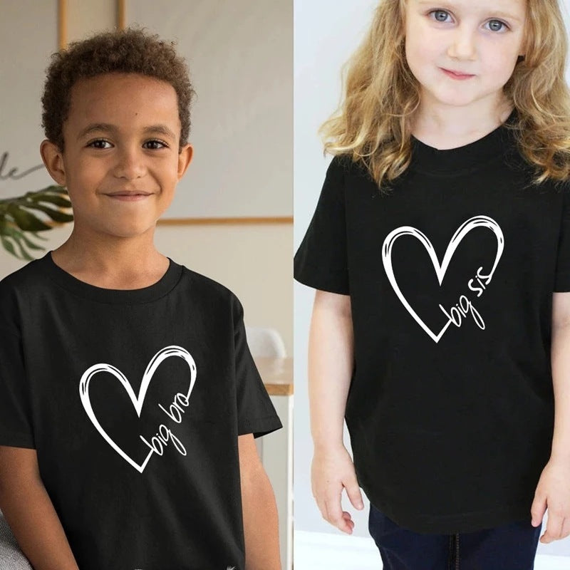 T-Shirt mit englischem Alphabet-Aufdruck „Love“ für Eltern und Kinder