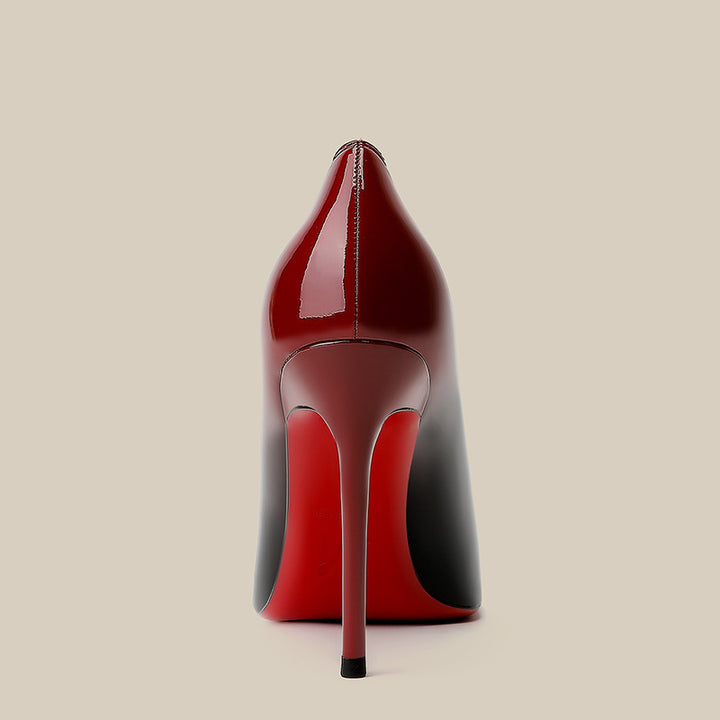 Noir Flame | Patent Gradient Pointed-Toe Stiletto Heels