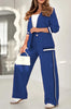 Women’s 2-Piece Suit Set – Blazer & High Waist Wide Leg Pants Office Outfit