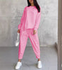 Women's Round Neck Loose And Irregular Long-sleeve Sweater Set
