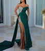 Elegant Heavy Work Gilding Split Expansion Skirt Ball Evening Dress