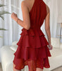 Women's Halterneck Dresses Sleeveless Ruffle Dress