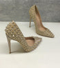 Women's Shoes Golden Ladies Rivet High Heels 12CM