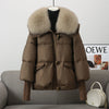 Women's Short Fur Collar Padded Winter Jacket