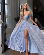 Sequined Large Skirt Tube Top Fashionable With Side-slit Dress