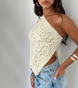 Lace Backless Asymmetrical Summer Top