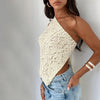 Lace Backless Asymmetrical Summer Top