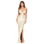 Summer Women's Clothing Split Backless Hollow Dress