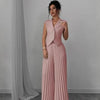 Women's Summer Sleeveless Suit – Button Vest & Pleated Pants Set